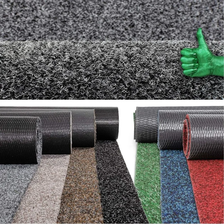 ANRO Läufer Teppichläufer POET Sauberlaufmatte Fußmatte Teppich Läufer, eckig, Höhe: 5 mm, Bodenläufer 100x80cm Meliert Grau Breite 80cm – Bild 4