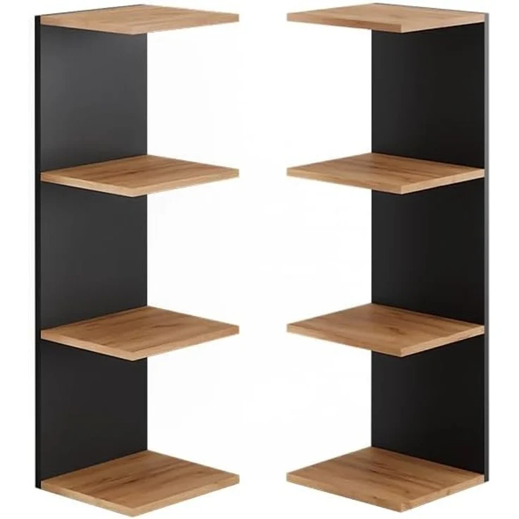Wandregal Paolo Anthrazit 30 x 95 cm 2er Set Vicco – Bild 1