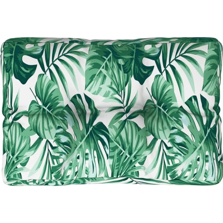 vidaXL Palettenkissen Blattmuster 60 x 40 x 12 cm Stoff – Bild 1