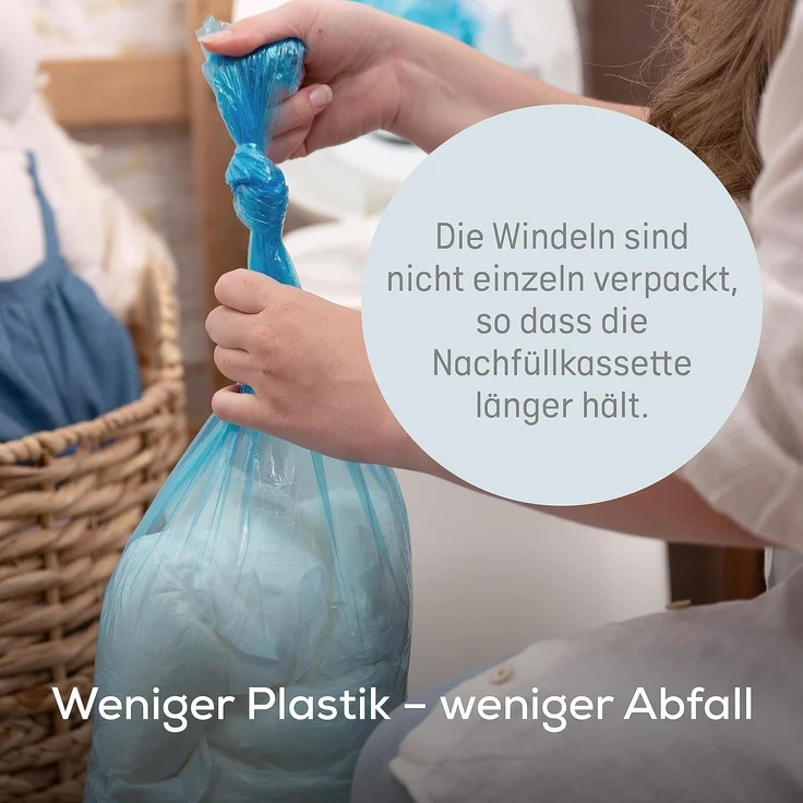 Angelcare Windeleimer Classic XL Rückenfreundliche Höhe 69 cm inkl. Kassette – Bild 6
