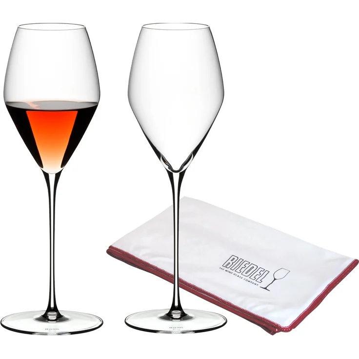 Riedel VELOCE Rosé Weinglas 2er Set + Poliertuch – Bild 1