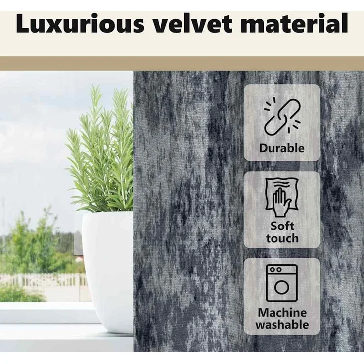 vidaXL Samtvorhänge 2 stk. Silber Grau 140 x 140 cm Samt 4107718 – Bild 4