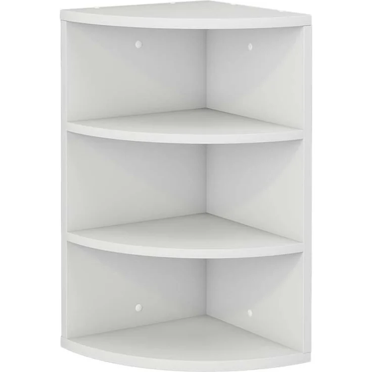 Coemo Eckregal Corner 60 aus Holz 3 Etagen Weiß – Bild 1