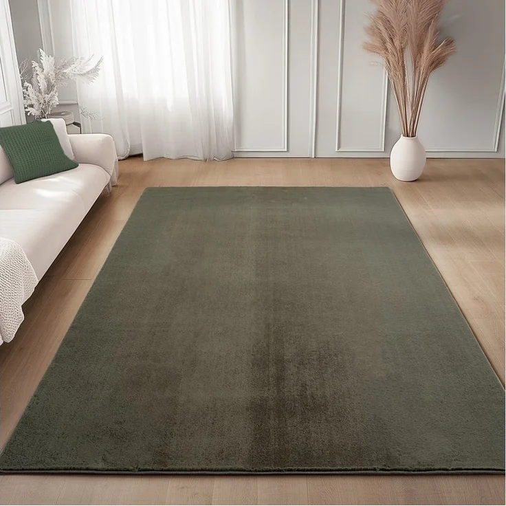 Carpettex Veloursteppich Unicolor - Einfarbig, Rund, Höhe: 11 mm, Perfekt geeignet für Wohnzimmer, Schlafzimmer,Küche,Kinderzimmer – Bild 5