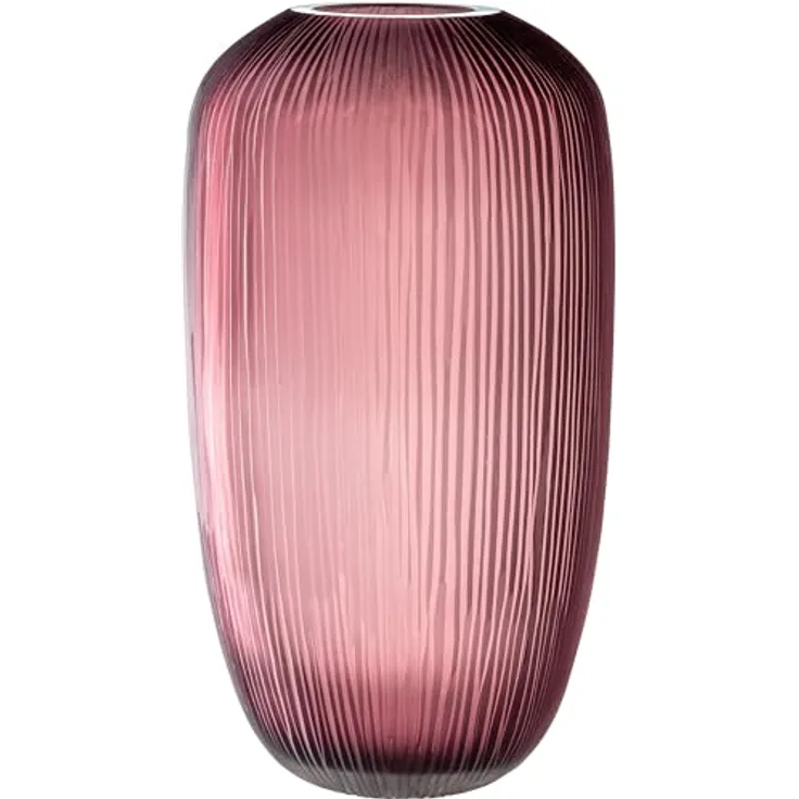 LEONARDO BELLAGIO Bodenvase, handgefertigte Farbglasvase mit Relief, Höhe 52 cm, Durchmesser 27 cm, Farbton Berry