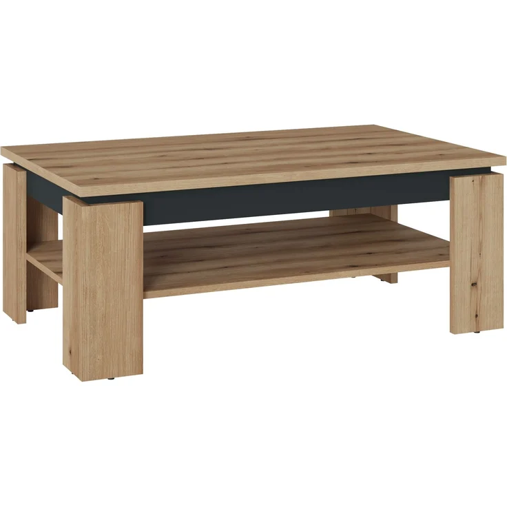 Couchtisch >CORTE< in Coast Evoke Eiche Dekor/Kosmos Grau - 110x43x67cm (BxHxT) – Bild 2
