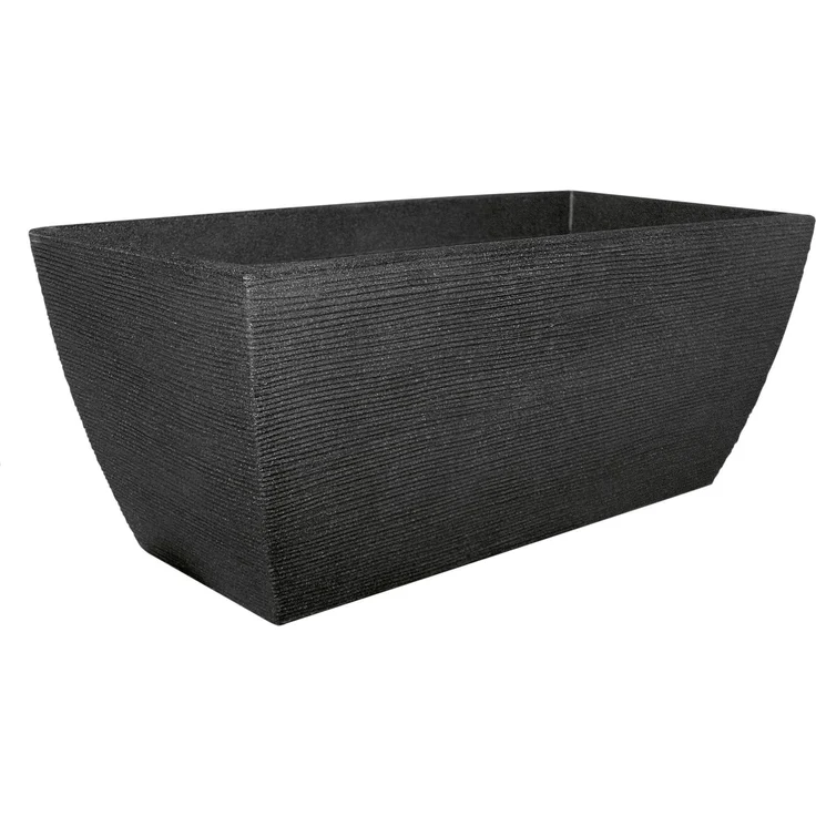 Geli Pflanztrog mit Rillen 80 x 40 x 34 cm anthrazit