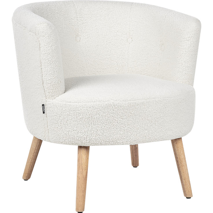 Sessel ODENZEN Bouclé Weiß – Bild 4