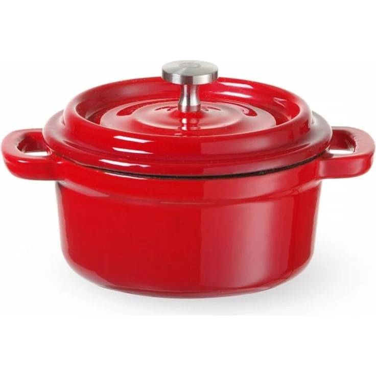 HENDI Emaillierter Gusseisentopf, 6,88L, Rot, 405x255x(H)134mm – Bild 3