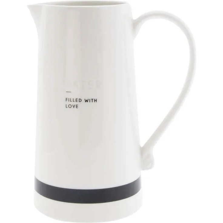 Krug H22 cm Filled with love schwarz