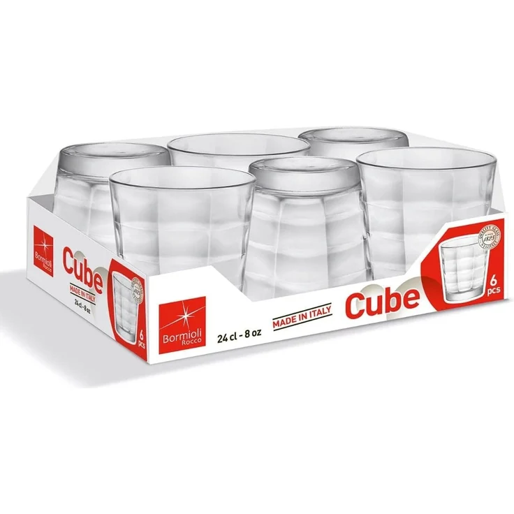 Gläserset Bormioli Rocco Cube 6 Stück Glas (245 ml) Default Title – Bild 3