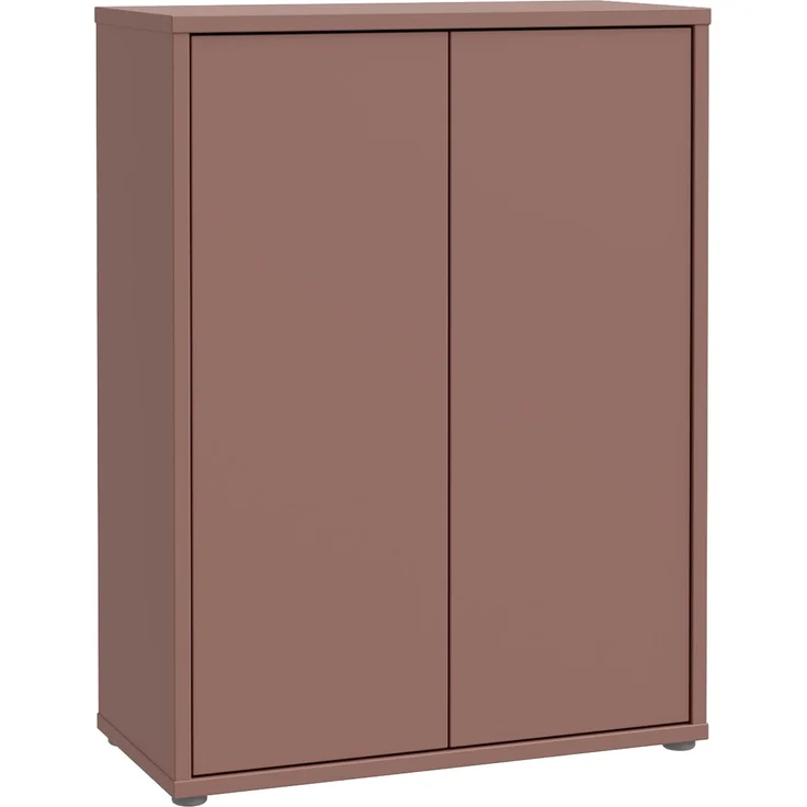 Forte ALICE SPRINGS Schuhschrank 70 80, moderner Flurschrank mit 2 Türen und 4 Einlegeböden, Holzwerkstoff, Terrakotta, 74,5 cm breit x 99,1 cm hoch x 34,9 cm tief – Bild 4