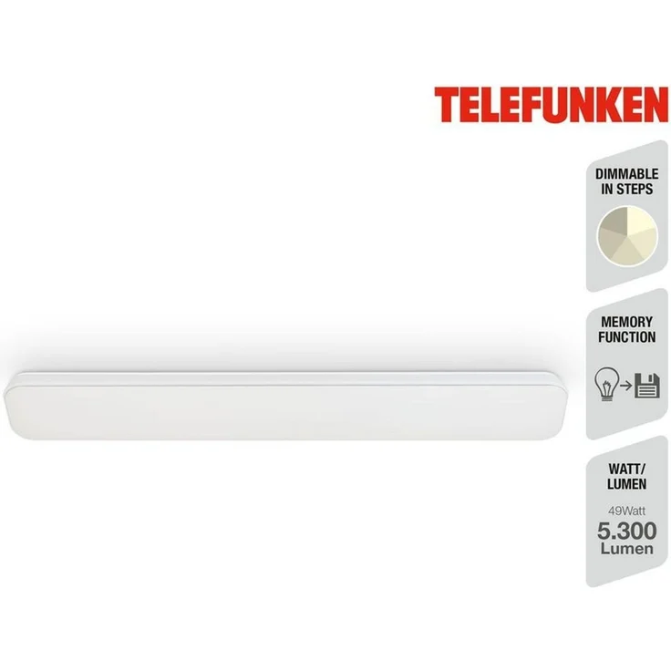 LED Garagenleuchte Kista 115,5 cm Stufendimmer, Memoryfunktion, weiß – Bild 3