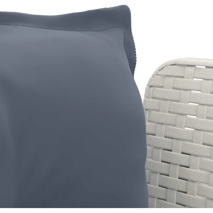 vidaXL 1-Sitzer Sessel mit Kissen Rattan-Look PP Weiß 8011879 – Bild 6