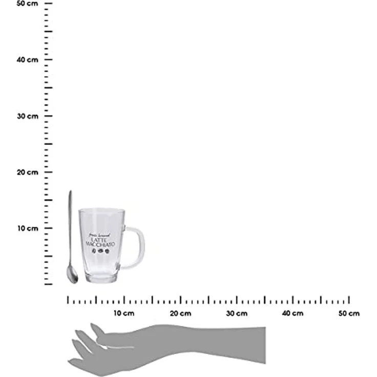 Excellent Houseware Set von zwei Tassen und Löffel für LATTE MACCHIATO () - 50856628 – Bild 3