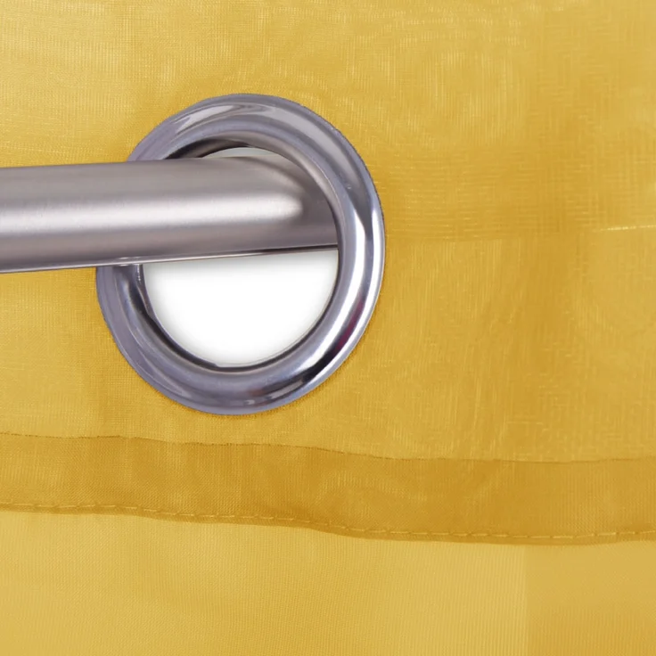 Bestlivings Transparente Gelbe Gardine mit Ösen 2er Pack (B140 x L145), viele Varianten erhältlich – Bild 2