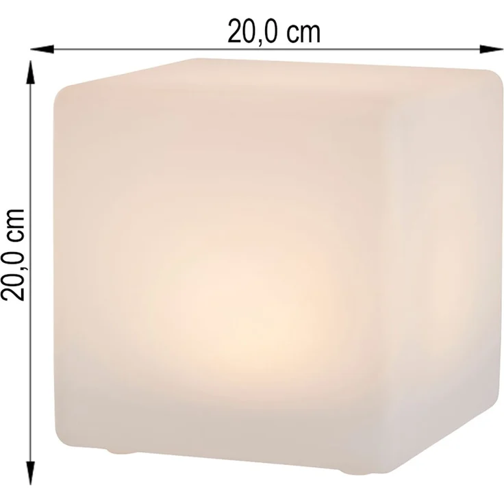 2x LED Solarleuchte, Würfel, LxH 20x20 cm – Bild 7