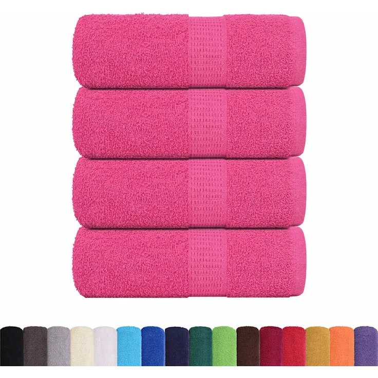 vidaXL Gästetücher FROGN 4 Stk. Rosa 30x50 cm 360 g/m² 137044 – Bild 2