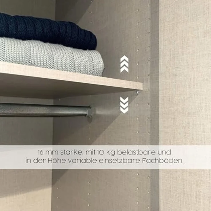 rauch Zubehör, Einlegeböden 3er-Set, für Drehtürenschränke von rauch mit einer Elementbreite von 45 cm und einer Schranktiefe von 54 cm – Bild 5
