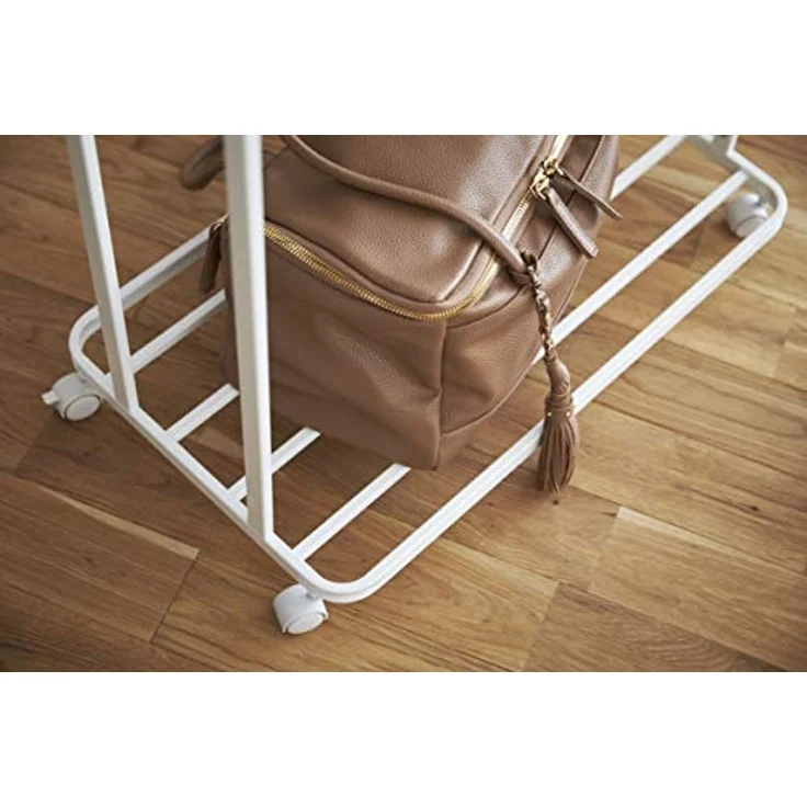 Yamazaki Garderobenständer "Tower", Kleiderständer auf Rollen, Garderobe, fahrbar, mit Ablage, 172cm hoch – Bild 4