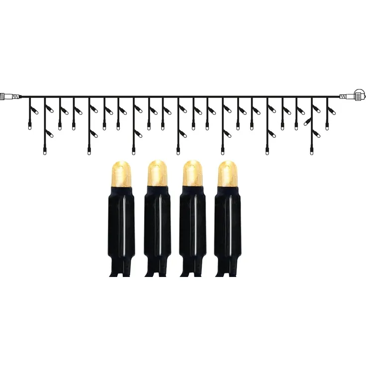 System 24 "LED Eiszapfen-Lichterkette 3m" warmweiß, IP44