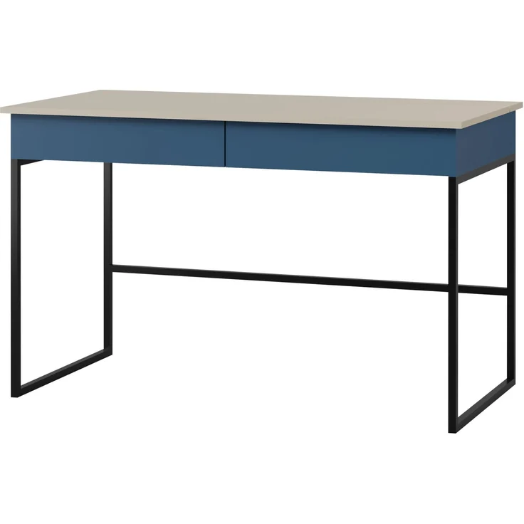 Mirjan24 Schreibtisch Latkop LO10 (Farbe: Cashmere / Meerblau), 76 x 60 x 125 cm – Bild 1