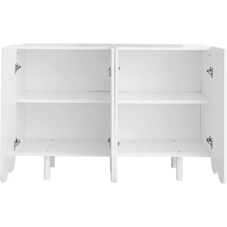 ZUBALIYA Sideboard 120x37,5x80,8 cm, aus MDF, Weiß – Bild 18
