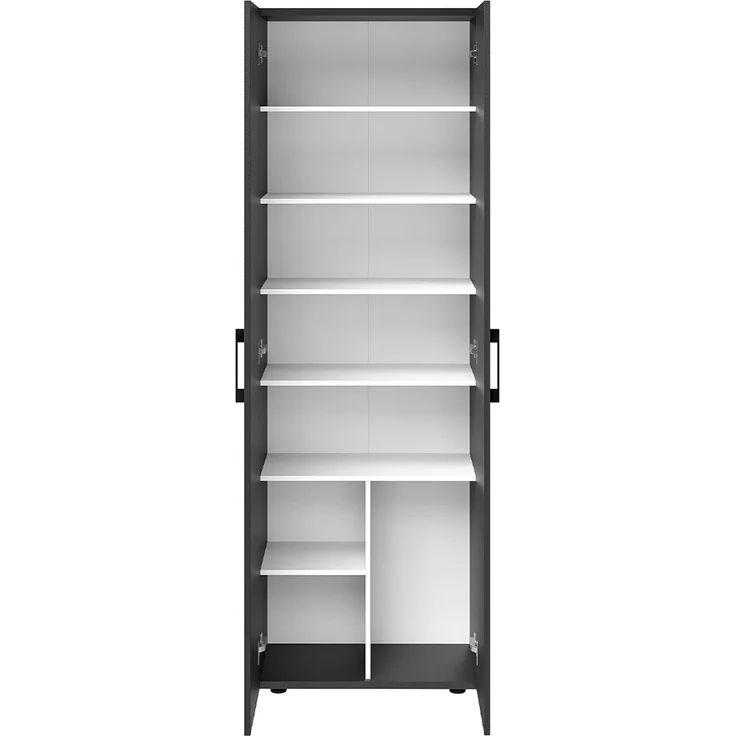 Bellamio 'Apol' Mehrzweckschrank, schwarz, 176x33x60 cm, Aktenschrank mit 8 Ablagefächern – Bild 10