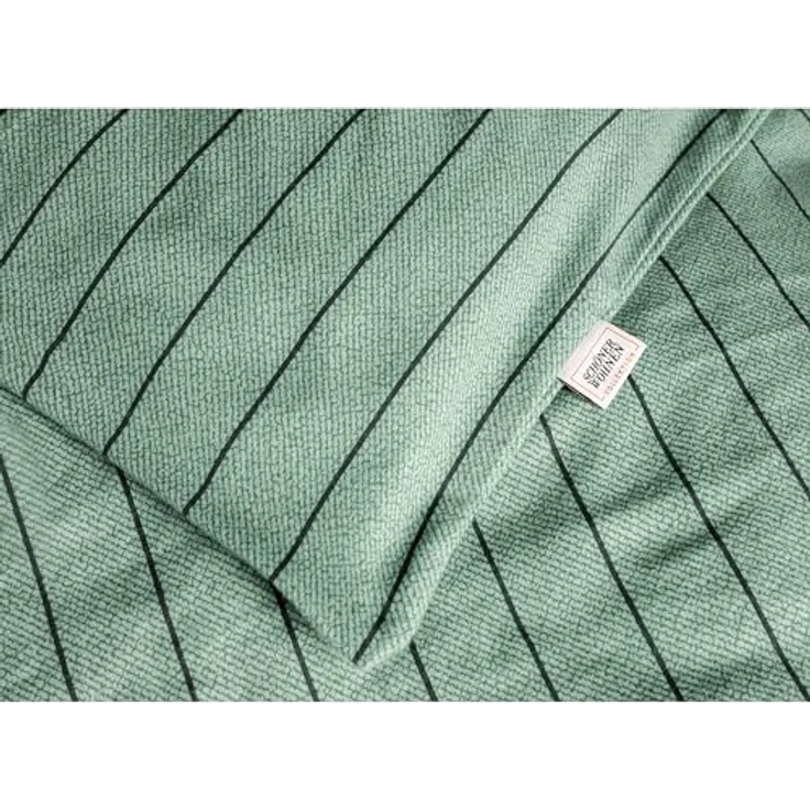 SCHÖNER WOHNEN-Kollektion Bettwäsche SOFT STRIPE Winter Bettwäsche, Baumwolle, 1 teilig, 135 x 200 cm in Salbei – Bild 4