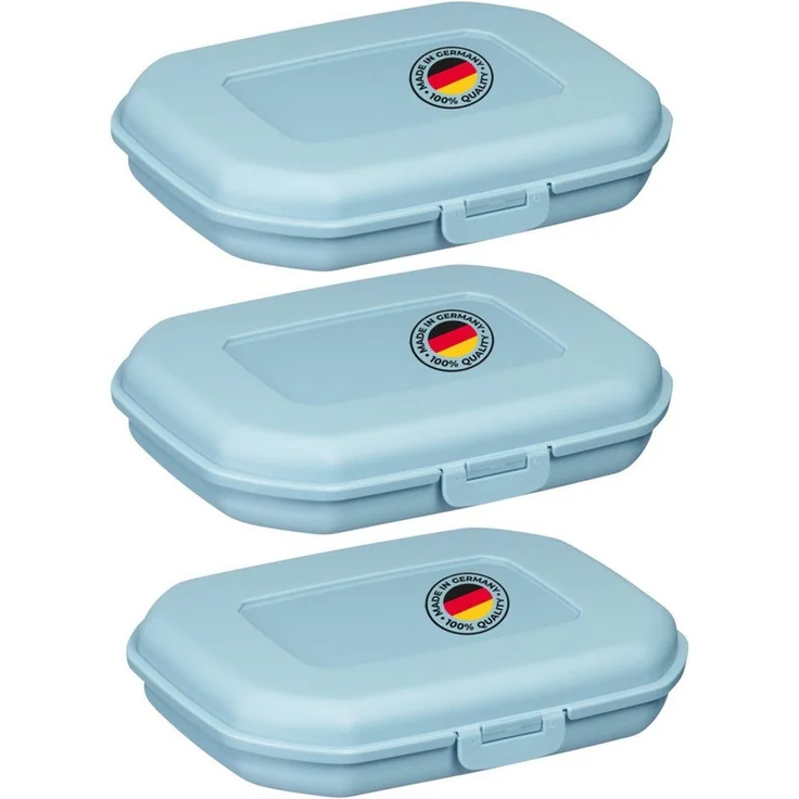 WESTMARK Lunchbox 3 Stk, Brotdosen/Snackboxen, mit Klick-Verschluss, Höhe: ca. 3,7 cm, PP