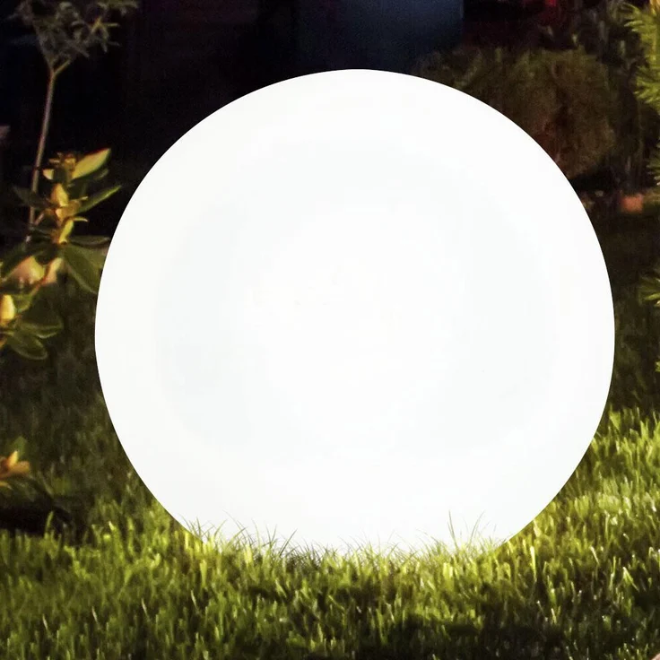 LED Solarleuchte, Kugel, weiß, D 30 cm – Bild 6