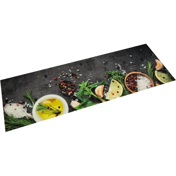 vidaXL Küchenteppich Waschbar Gewürze 60x180 cm Samt 4005609