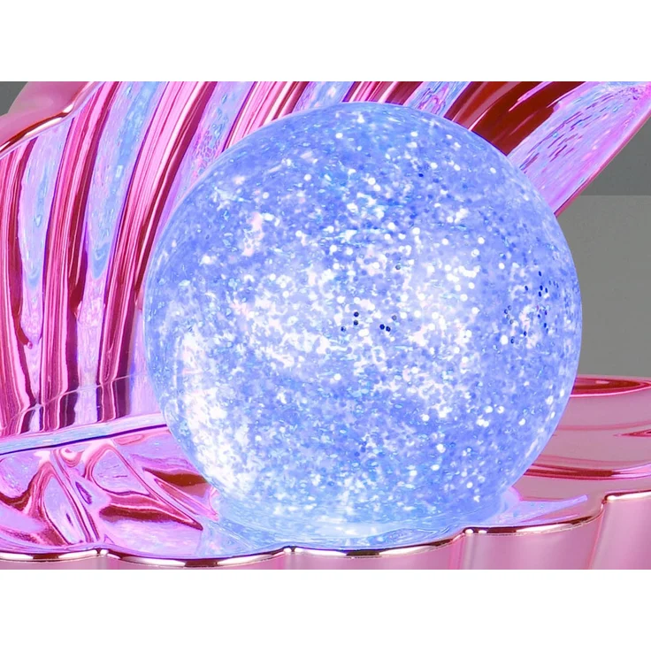 USB Muschel Tischlampe SHELLY Pink mit RGB Beleuchtung, Höhe 14cm – Bild 6