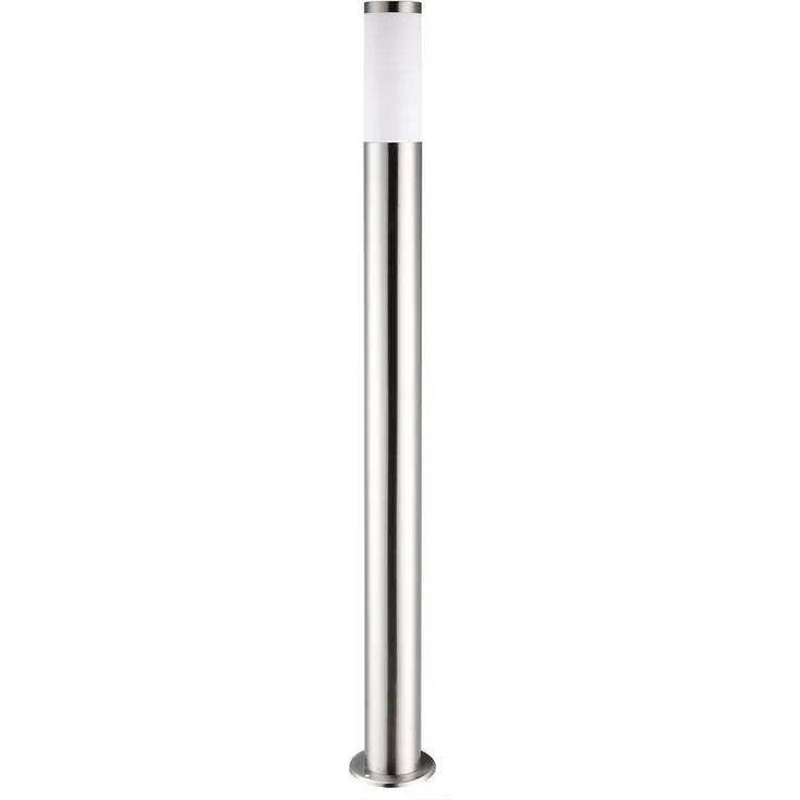 monzana Gartenleuchte, Wegeleuchte, Edelstahl 100cm Strom E27 Pollerleuchte Stehlampe Garten Außen Silber
