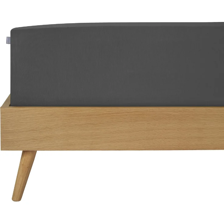 Schiesser Spannbettlaken Elli - 97/3 - 100 x 200 cm - Dunkelgrau – Bild 1