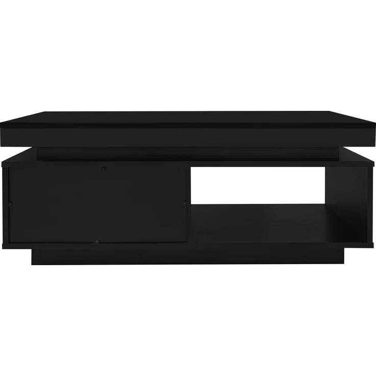 ZUBALIYA Wohnzimmerset 181x38x38 cm, mit LED-Beleuchtung, Hochglanz, aus Spanplatte, Schwarz – Bild 18