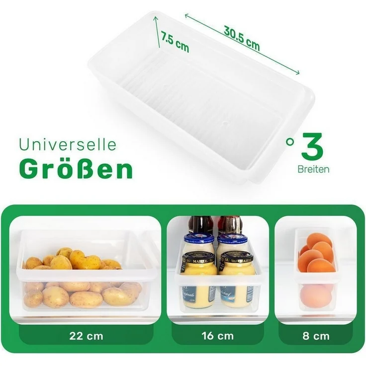 Novaliv Aufbewahrungsbox - (2 St), Kühlschrank Organizer – Bild 1