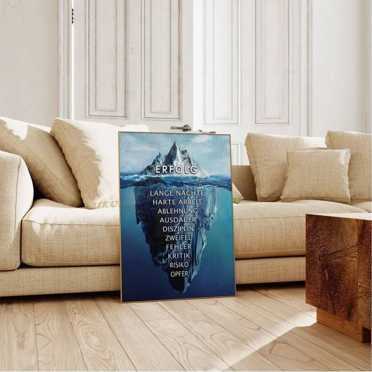 JUSTGOODMOOD Poster Premium ® Eisberg Erfolg · Gletscher · Motivation · ohne Rahmen, Poster in verschiedenen Größen Verfügbar, Poster, Wandbild – Bild 3