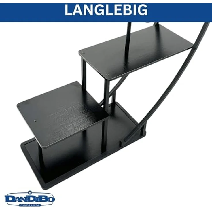 DanDiBo Blumenregal indoor 170 cm Hoch Metall Schwarz Halbrund 96585 Blumentreppe Groß Rund Pflanzenständer Modern Design – Bild 5