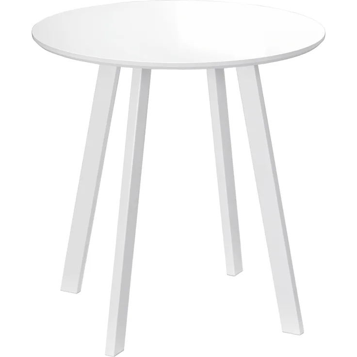 HOMCOM Esstisch Runder Küchentisch für 2 Personen (Rundtisch, 1-St, Esszimmertisch), Weiß Ø72 x 75cm