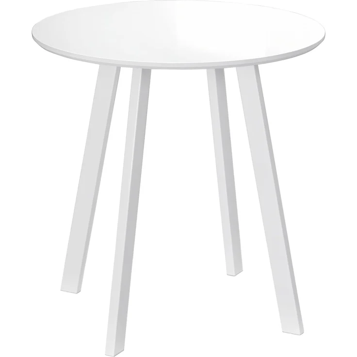 HOMCOM Esstisch Runder Küchentisch für 2 Personen (Rundtisch, 1-St, Esszimmertisch), Weiß Ø72 x 75cm – Bild 1