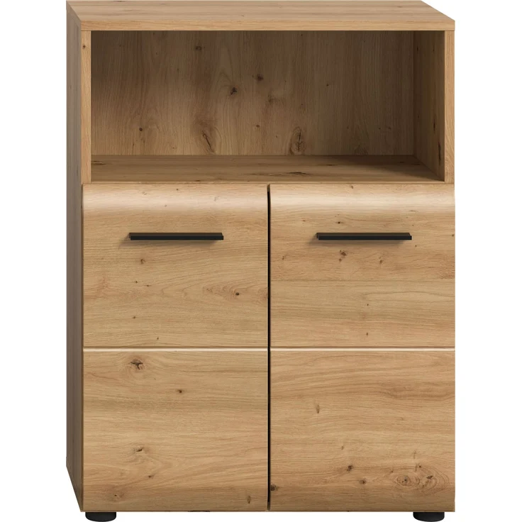 Standschrank breit (B/H/T: 60x80x30 cm) in Artisan Oak Nachbildung und Artisan Oak Nachbildung – Bild 2