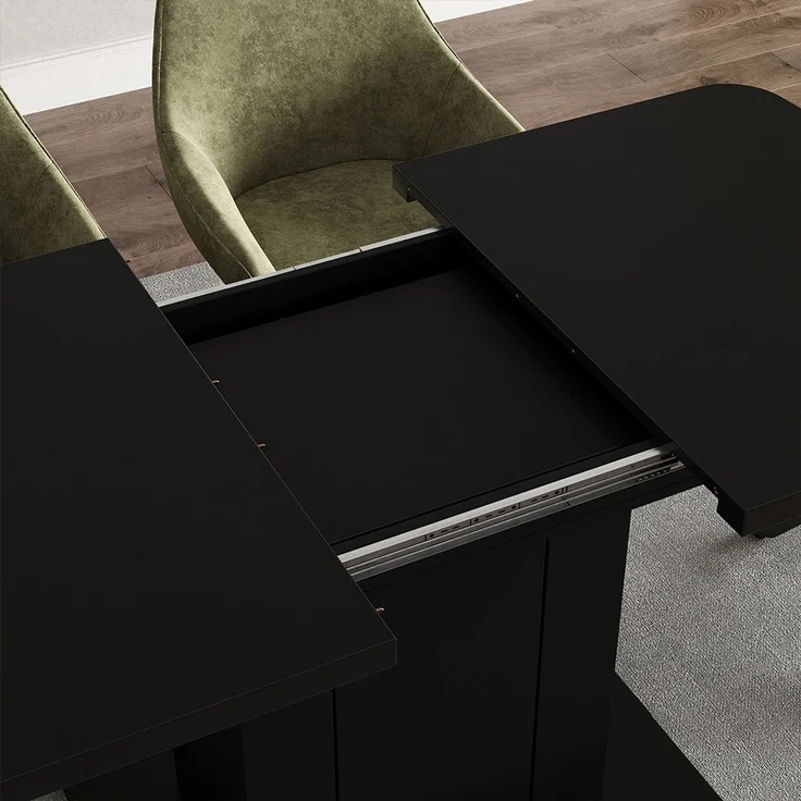 Esstisch Fenaro Schwarz 120 x 80 cm Vicco – Bild 4