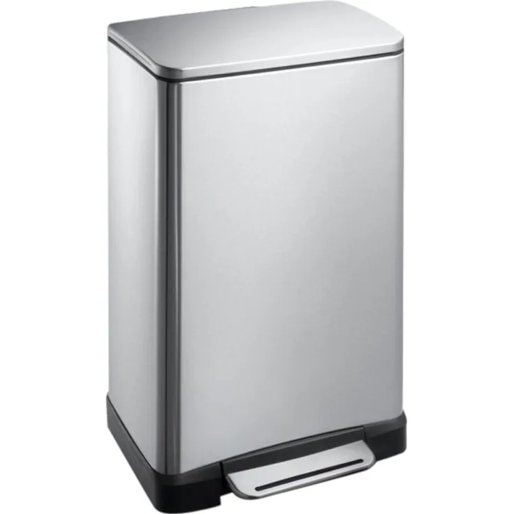Pedalbehälter EKO E-cube mattes Stahl Edelstahl 30 l Kunststoff-Inneneinsatz Soft-Close