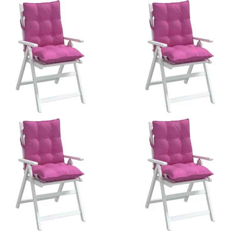 vidaXL Niedriglehner-Auflagen 4 Stk. Rosa Oxford-Gewebe 377732 – Bild 4