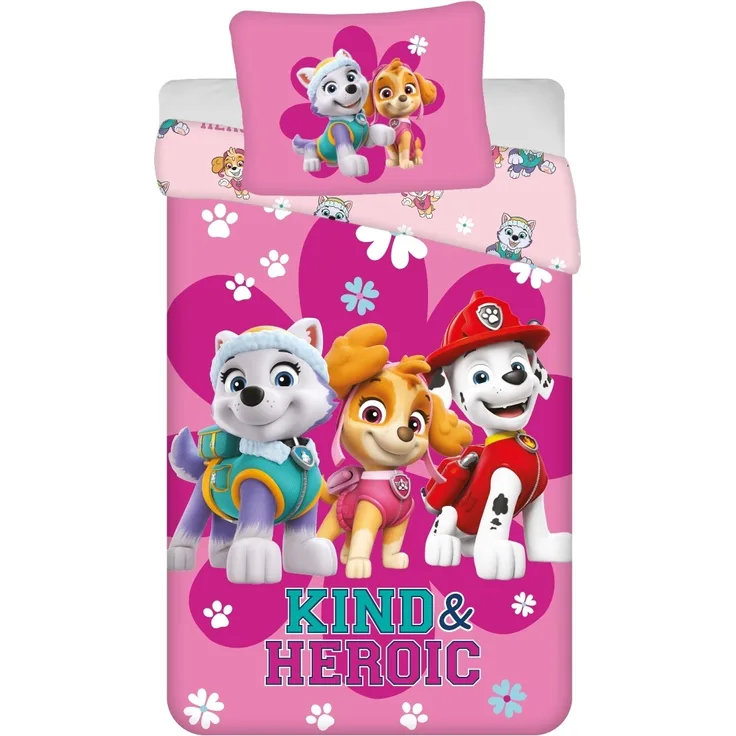Paw Patrol Design Kuschelige Bettwäsche Baumwolle, 140x200 cm & 60 x 80 cm