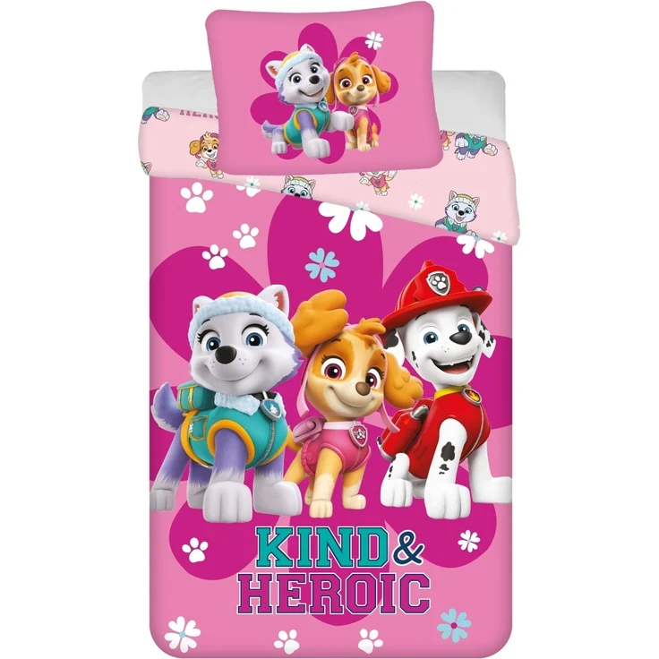 Paw Patrol Design Kuschelige Bettwäsche Baumwolle, 140x200 cm & 60 x 80 cm – Bild 1