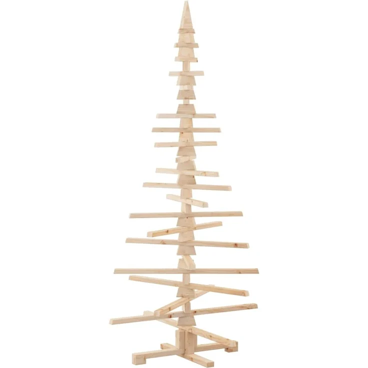 vidaXL Weihnachtsbaum Holz zum Schmücken 180 cm Massivholz Kiefer 4103972 – Bild 8
