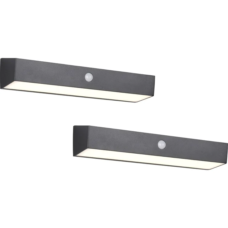 2er SET Solar Wandleuchten auch per USB aufladbar mit Bewegungsmelder, B: 30cm – Bild 2