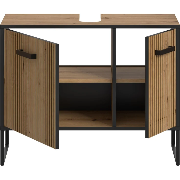 Bagno Waschbeckenunterschrank in Artisan Oak Nachbildung – Bild 3